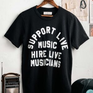 Imogene + Willie • the "support live music" tee in Black